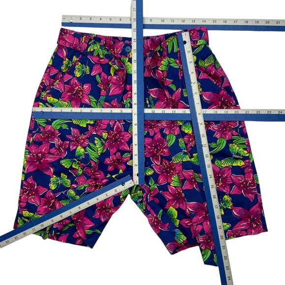 Lilly Pulitzer Vintage Floral Shorts 10 High Waist - Picture 4 of 12